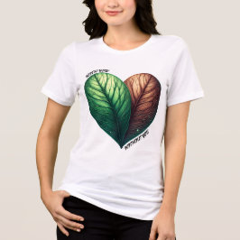 Met u/zonder u Leaf Heart Design Tri-Blend Shirt