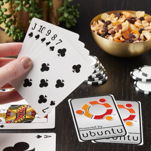 Met Ubuntu-kaarten Pokerkaarten (Insitu)