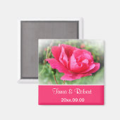 met uitzondering van de datum , wilde roze rozenbl magneet (Voorkant / Achterkant)