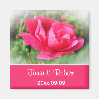 met uitzondering van de datum , wilde roze rozenbl magneet