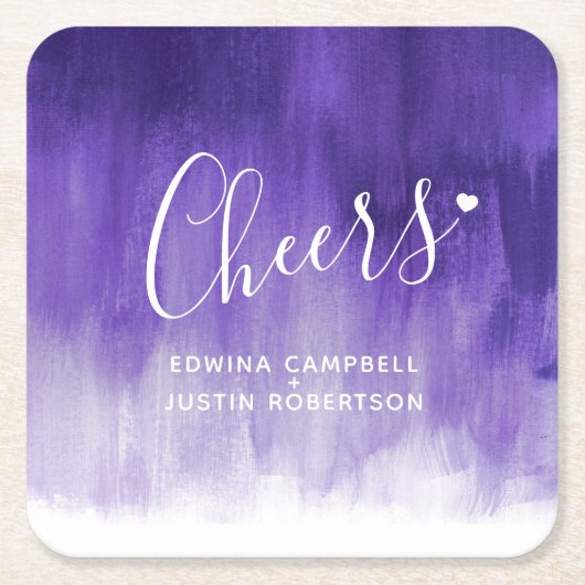 Met ultraviolette moderne kunstwaspapieren onderze kartonnen onderzetters (Voorkant)