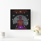 Met uw Feelings-wandklok met cijfers Vierkante Klok (Huis)