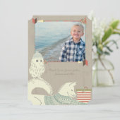 Met uw foto is het bos vol met woekerst feestdagenkaart (Staand voorkant)