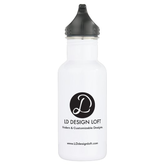 met Uw Logo hier, Aanbieding Waterfles (Rechts)