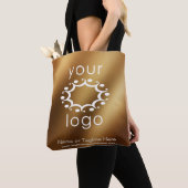 Met uw Logo over Smooth Faux Gold Tote Bag (Dichtbij)