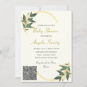 Met Uw QR Code Baby Shower Uitnodiging Voorbeeld (Voorkant)