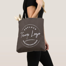 Met uw zakelijke Logo, Dark Brown Tote Bag