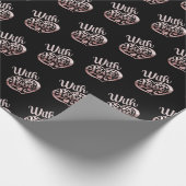 Met Valentijn roos gouden harten zwart Cadeaupapier (Hoek)