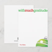 Met veel dankbaarheid bedankt ornament voor je cre notitiekaartje (Voorkant / Achterkant)