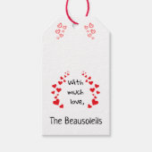 Met veel liefde cadeau Label (kan worden gepersona Cadeaulabel (Voorkant)