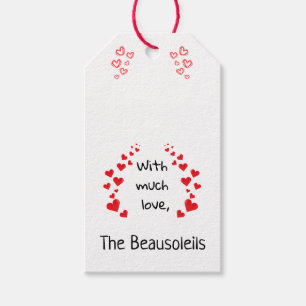 Met veel liefde cadeau Label (kan worden gepersona Cadeaulabel