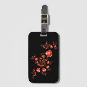 Met veel liefde voor roodgeel moderne kunst bagagelabel (Voorkant (verticaal))