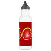 Met veel liefde voor roodgeel moderne kunst waterfles  (Rechts)
