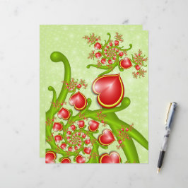 Met veel liefdesrode gele harten fractal Art