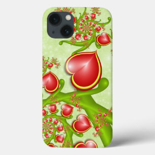 Met veel liefdesrode gele harten fractal Art Case-Mate iPhone Case