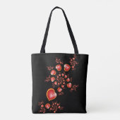Met veel liefdesrode gele harten fractal Art Tote Bag (Achterkant)