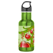 Met veel liefdesrode gele harten fractal Art