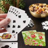 Met veel liefdesrode gele harten Fractal Monogram Pokerkaarten (Insitu)