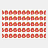 Met veel liefdesrode gele harten fractal Patroon Inpakpapier Vel (Voorkant 2)