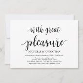 Met veel plezier nodigt de weddenschap uit tot kaart (Voorkant)