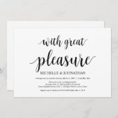 Met veel plezier nodigt de weddenschap uit tot kaart (Voorkant / Achterkant)