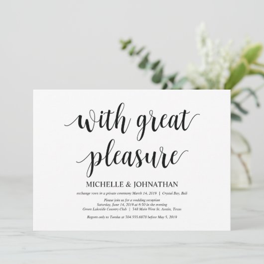 Met veel plezier nodigt de weddenschap uit tot kaart (Staand voorkant)