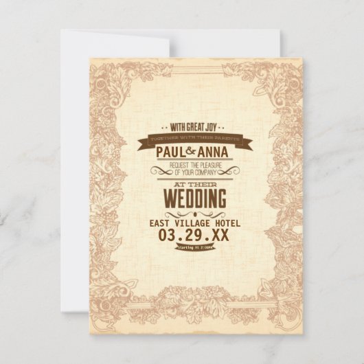 Met veel plezier trouwuitnodigingen kaart (Voorkant)