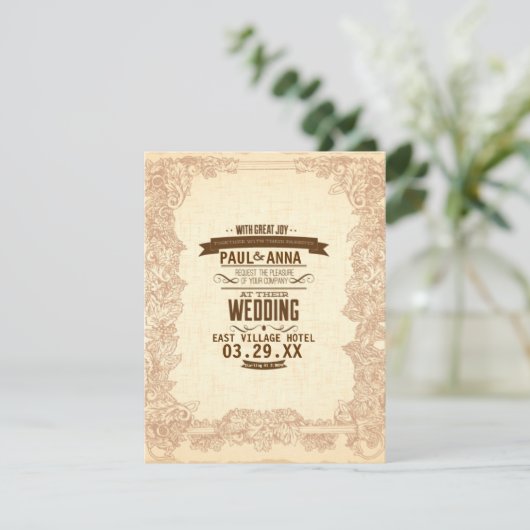 Met veel plezier trouwuitnodigingen kaart (Staand voorkant)