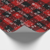 MET VERLICHTE Tekst op geplakt omlooppapier Cadeaupapier (Hoek)