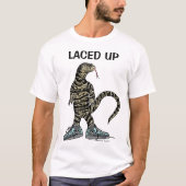 “Met veters” Lace monitor-shirt T-shirt (Voorkant)
