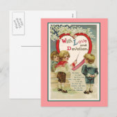 Met Victoriaans Valentijn van Liefde en Provotie Feestdagenkaart (Voorkant / Achterkant)