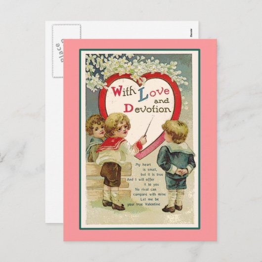 Met Victoriaans Valentijn van Liefde en Provotie Feestdagenkaart (Voorkant / Achterkant)