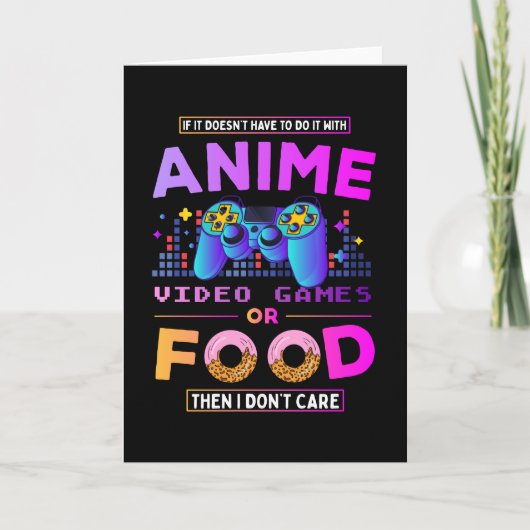 met videospelletjes met anime of een cadeau met ee kaart (Voorkant)