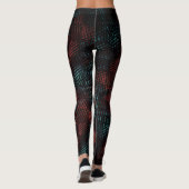 Met vierkant gekrabd, blauw en rood, donkerst leggings (Achterkant)