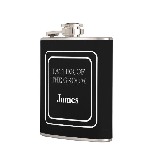 Met Vinyl Ommakte Fles-Huwelijksgetuige Van De Bru Heupfles (Links)