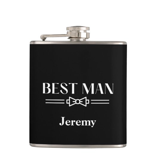 Met Vinyl Omwikkelde Flask-Beste Man Heupfles (Voorkant)