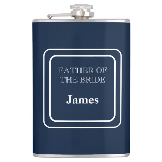 Met Vinyl Omwikkelde Flask-Vader van de Bruid Heupfles (Voorkant)