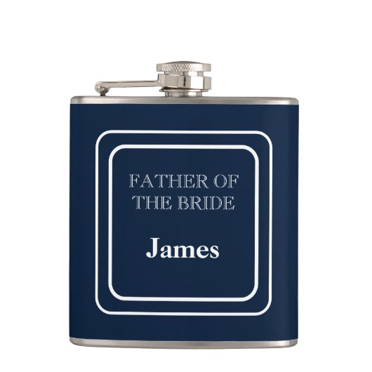 Met Vinyl Omwikkelde Flask-Vader van de Bruid Heupfles (Voorkant)