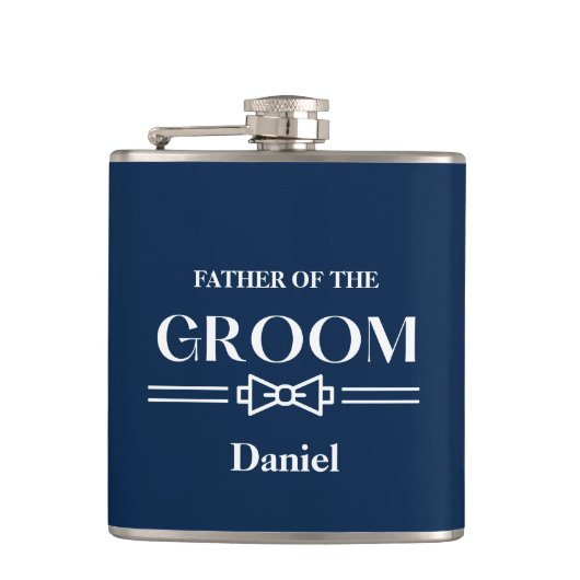 Met Vinyl Omwikkelde Flask-Vader van de Bruidegom Heupfles (Voorkant)