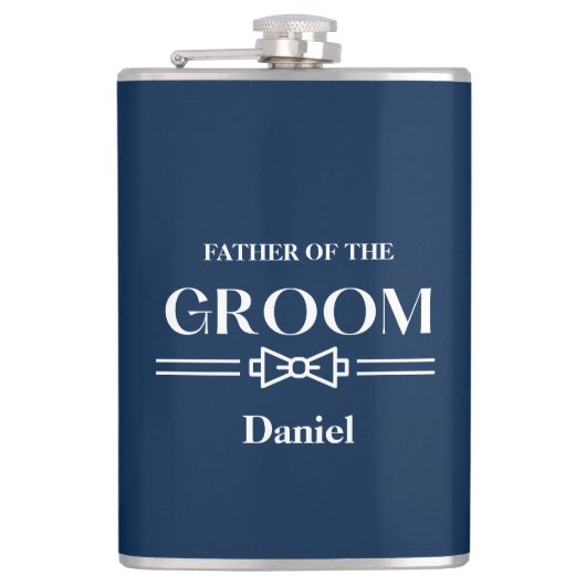 Met Vinyl Omwikkelde Flask-Vader van de Bruidegom Heupfles (Voorkant)