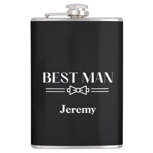 Met Vinyl Omwikkelde Fles-Beste Man Heupfles (Voorkant)