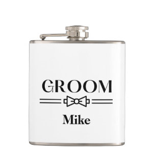 Met Vinyl Omwikkelde Fles-Bruidegom Fles Heupfles