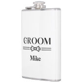 Met vinyl omwikkelde fles-Bruidegom fles Heupfles (Links)