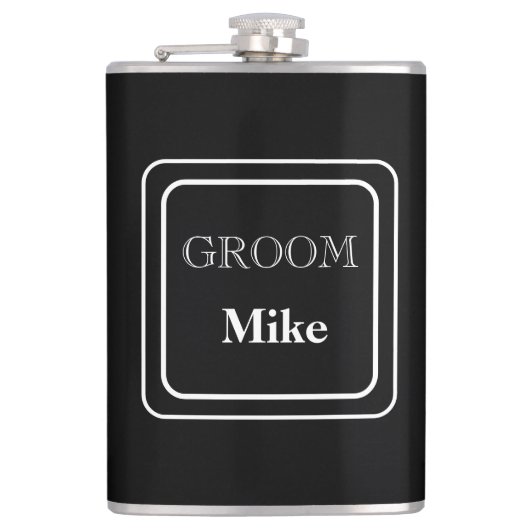 Met Vinyl Omwikkelde Fles-Bruidegom Heupfles (Voorkant)