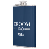 Met vinyl omwikkelde fles-Bruidegom Heupfles (Links)