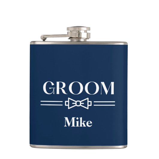 Met Vinyl Omwikkelde Fles-Bruidegom Heupfles (Voorkant)