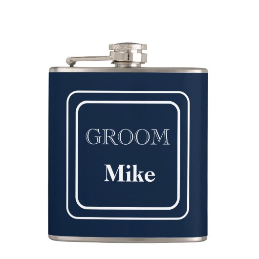 Met Vinyl Omwikkelde Fles-Bruidegom Heupfles (Voorkant)