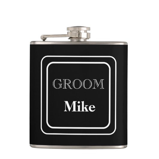 Met Vinyl Omwikkelde Fles-Bruidegom Heupfles (Voorkant)