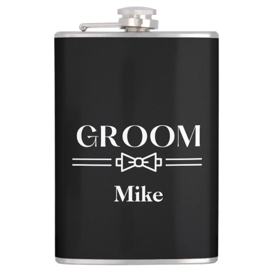 Met Vinyl Omwikkelde Fles-Bruidegom Heupfles (Voorkant)