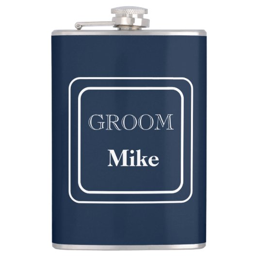 Met Vinyl Omwikkelde Fles-Bruidegom Heupfles (Voorkant)